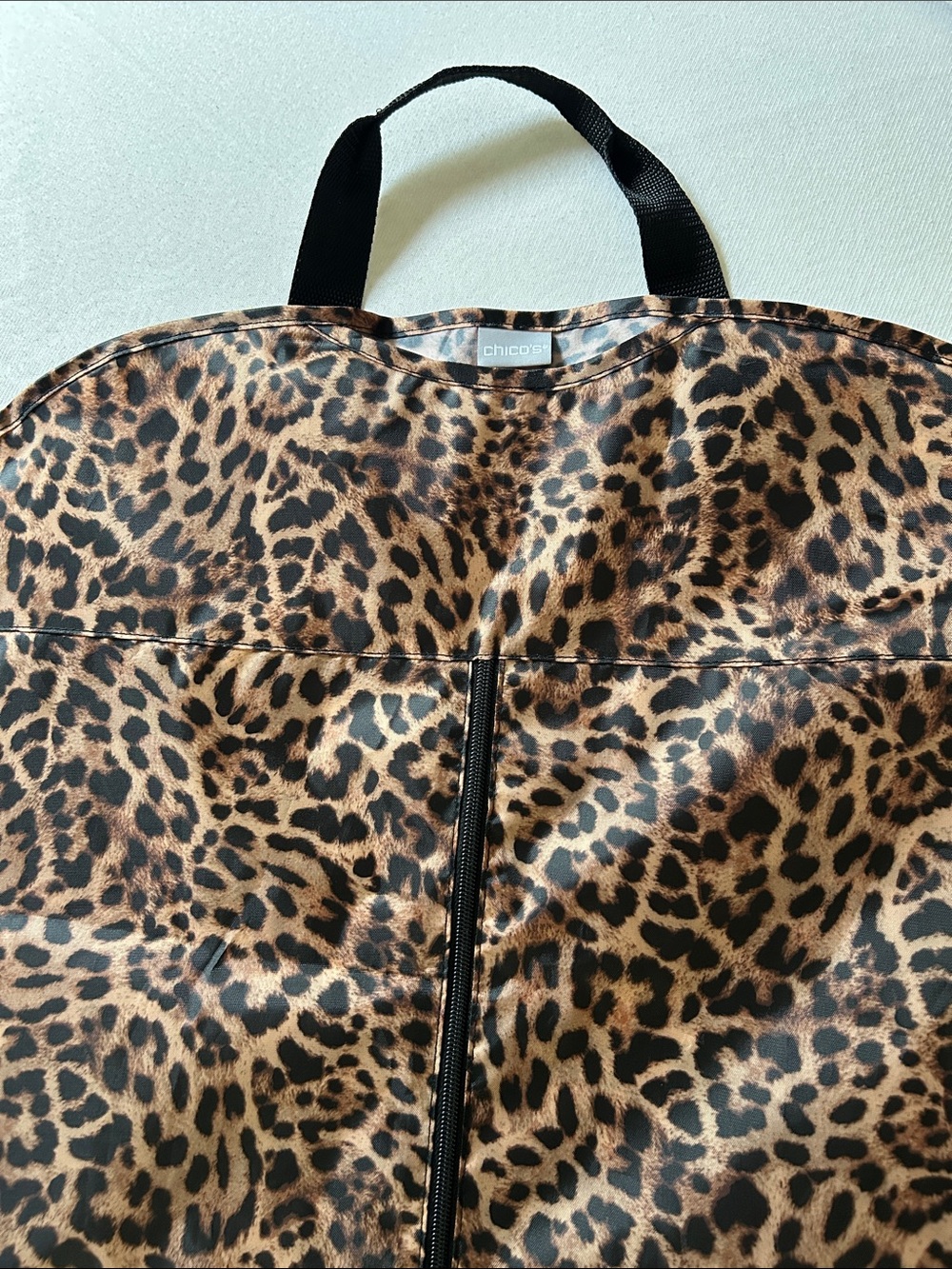 Chico's Leopard-Print Garment Bag - Brown and Black